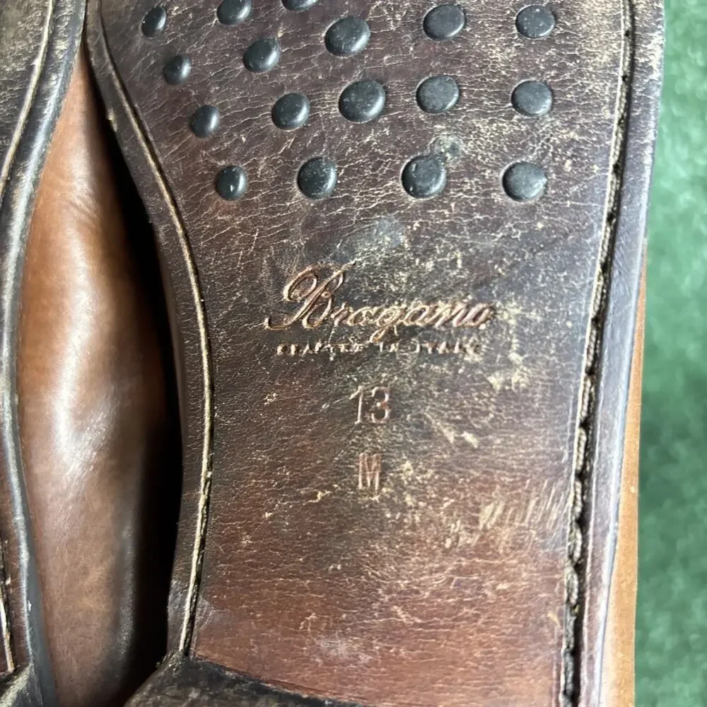 Bragano Cole Haan Shoes Mens Size 13 M Brown / Tan Leather Slip On Penny Loafers